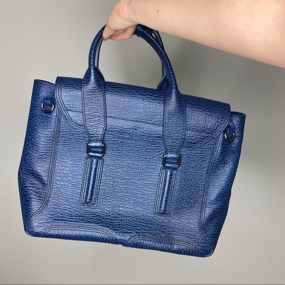 3.1 Phillip Lim medium pashli satchel in lapis - Picture 4 of 10